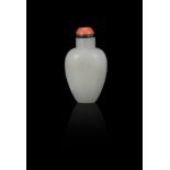 Y A Chinese pale celadon jade snuff bottle