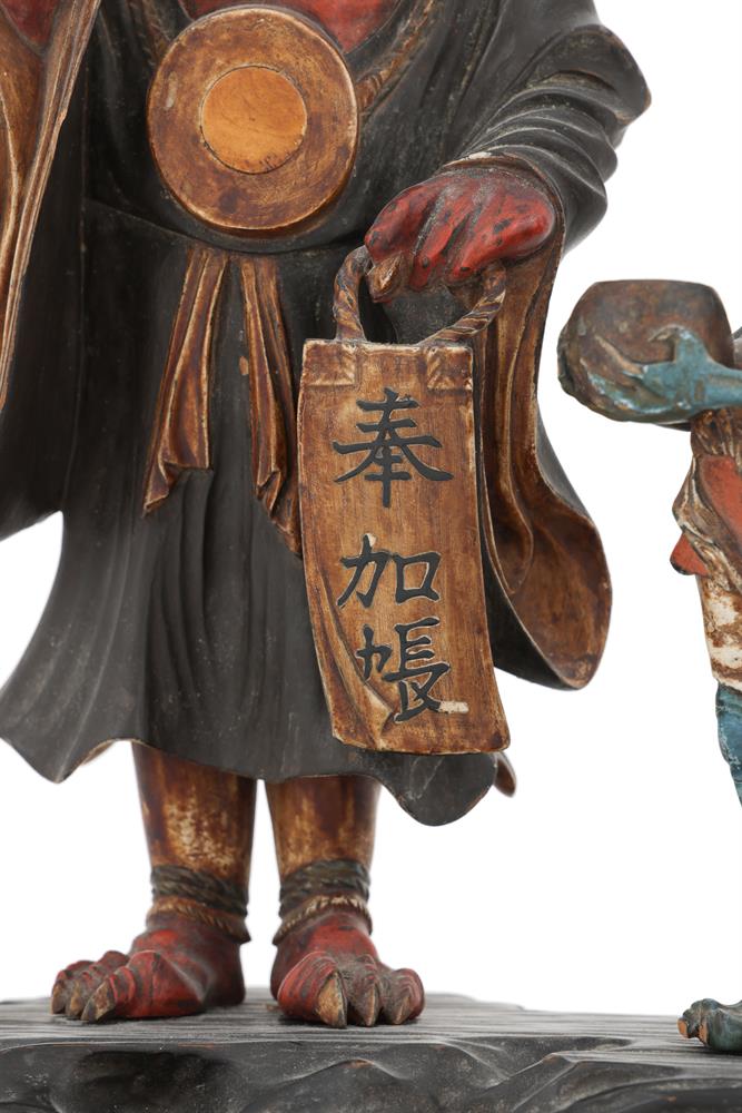 A Japanese painted and lacquered figure of an Oni - Image 4 of 5