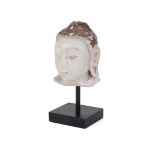 A Burmese marble Buddha head