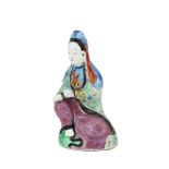 A Chinese Famille Rose model of Guanyin