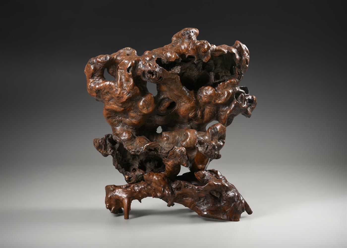 A large Chinese root wood sculpture - Image 2 of 3
