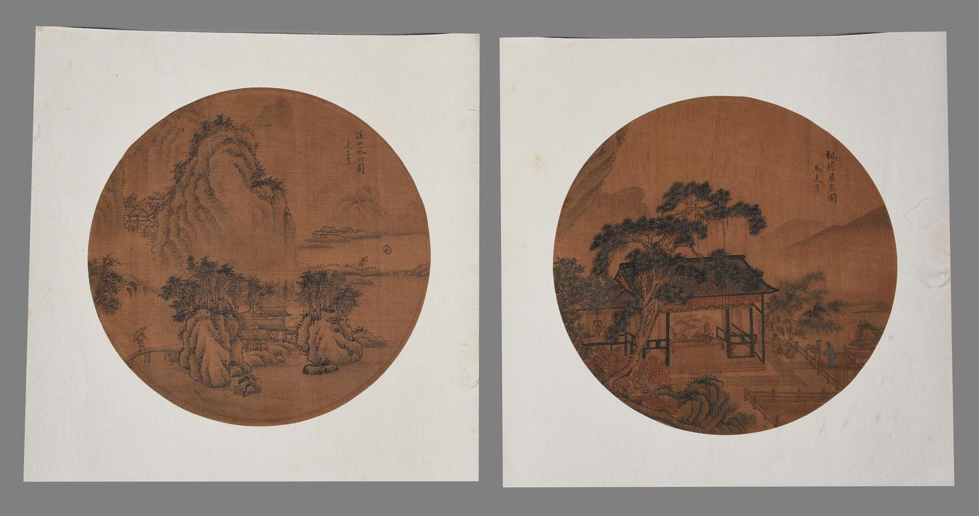 Two Chinese silk paintings - Bild 3 aus 5