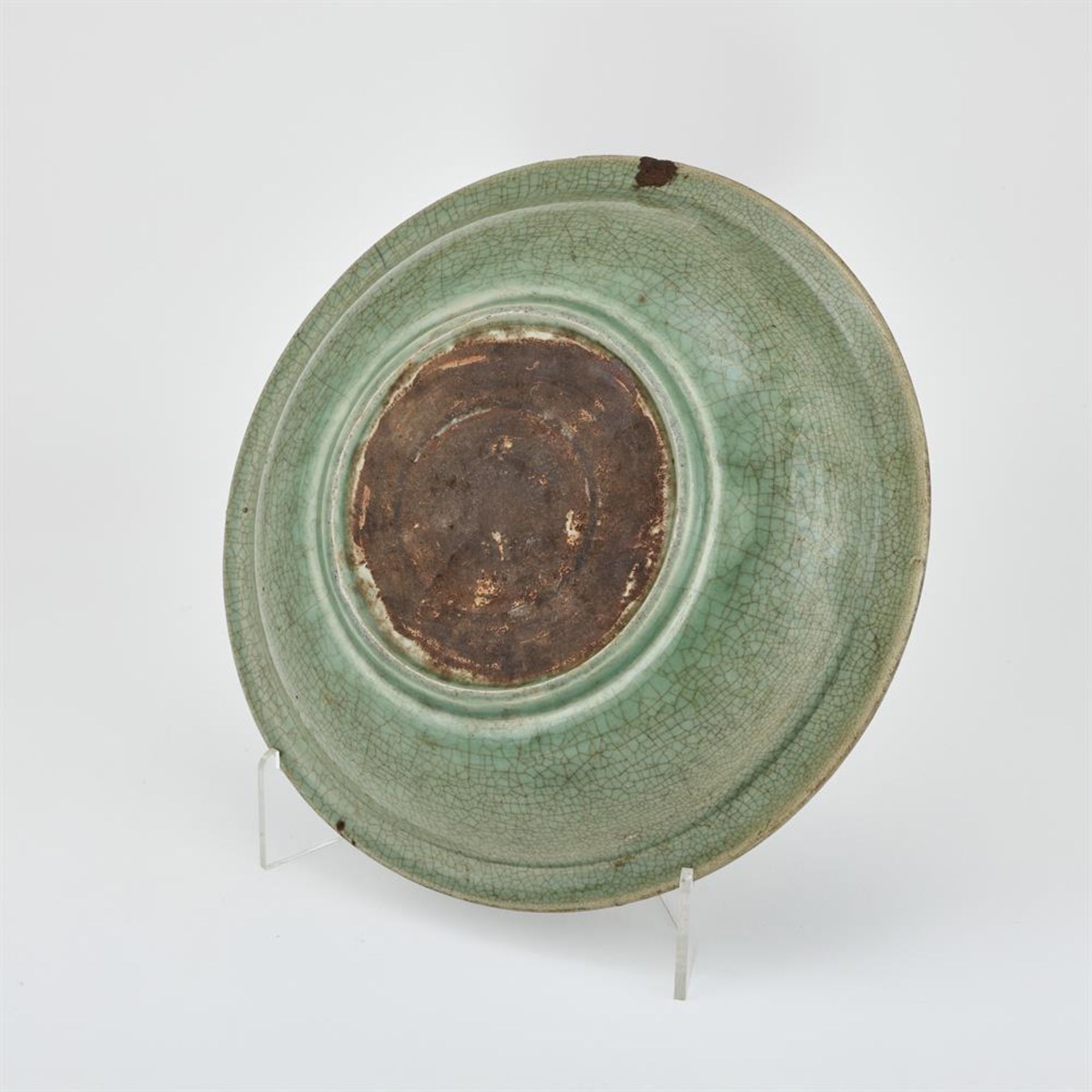 A large Longquan celadon dish - Image 3 of 3