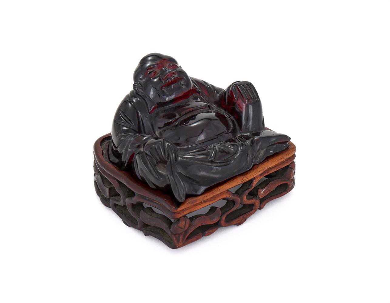 A Chinese resin model of a seated Buddha - Image 2 of 2