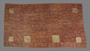 A Chinese or Japanese silk panel