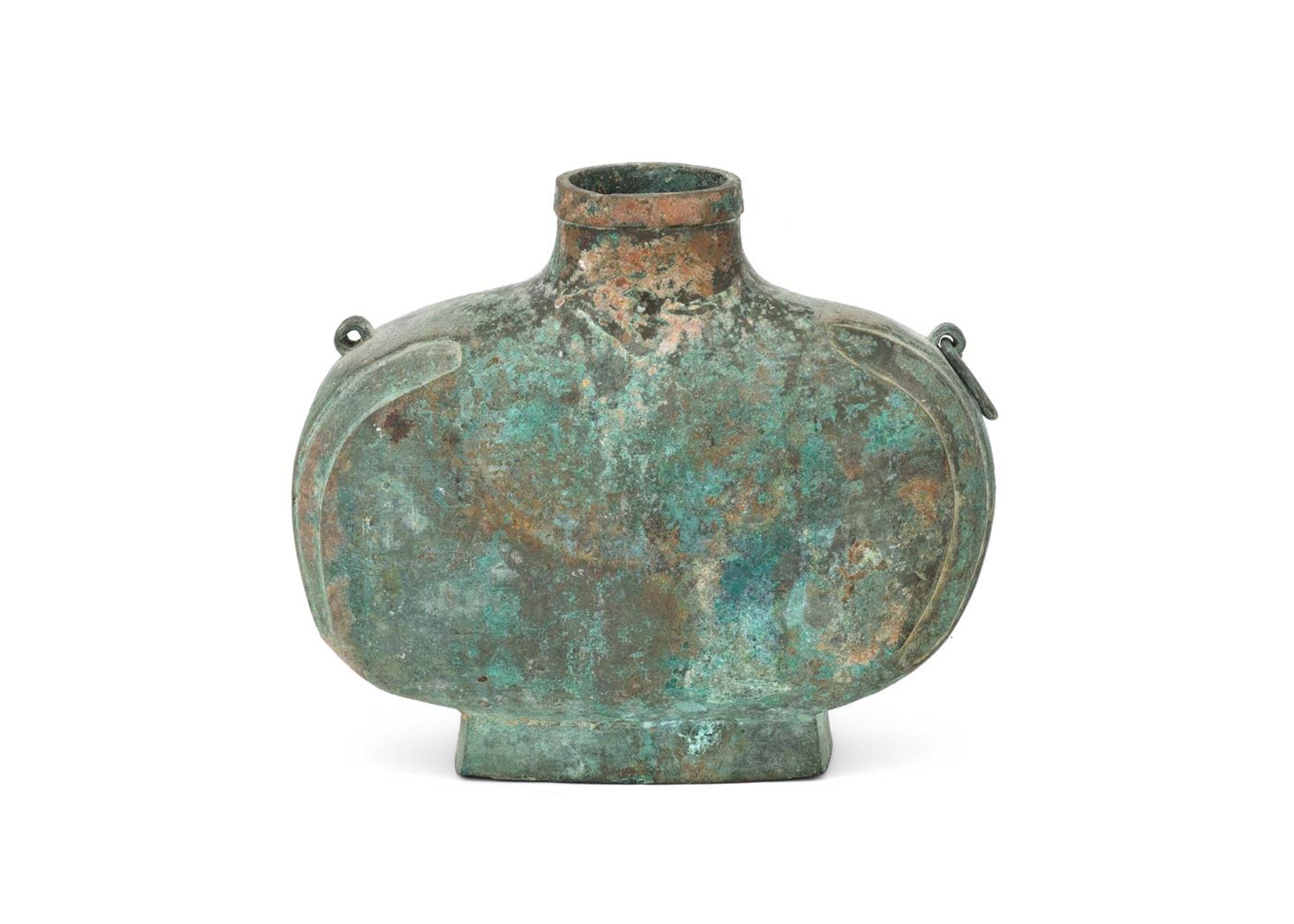 A Chinese heavily cast bronze wine vessel - Bild 2 aus 4