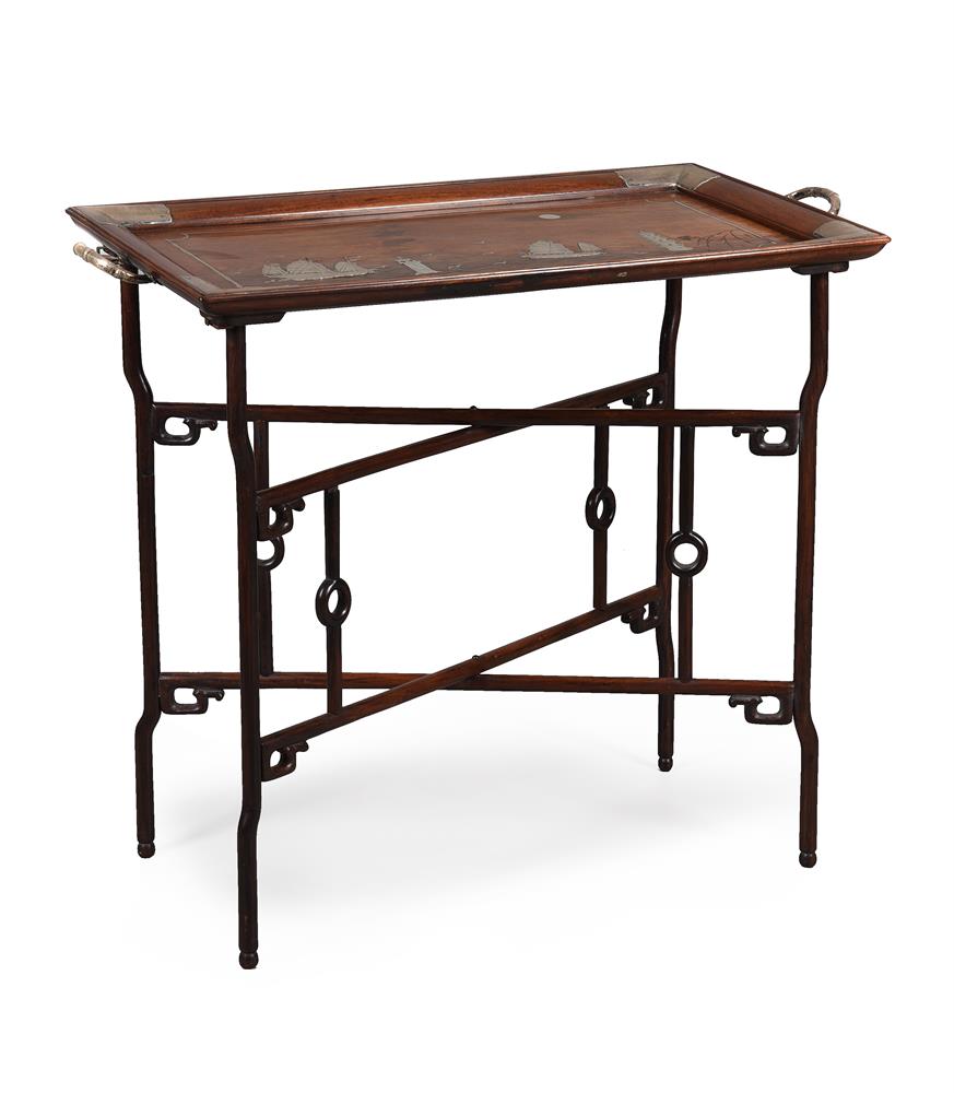 A Chinese hongmu folding table