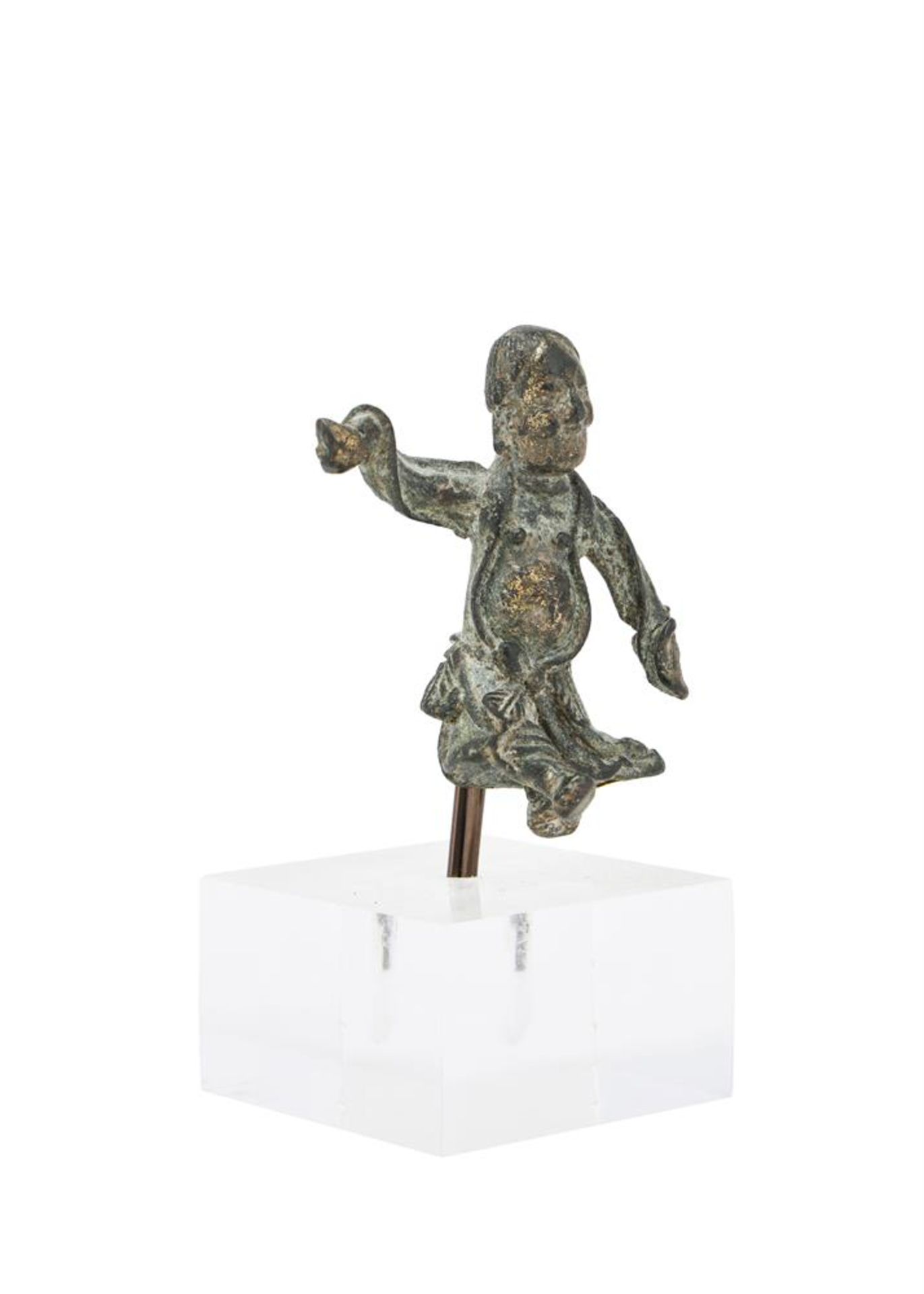 A Chinese gilt bronze figure of Zhong Liquan - Bild 2 aus 3