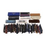 A COLLECTION OF VARIOUS FOUNTAIN PENS AND PENCILS