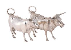 A FRENCH SILVER COW CREAMER