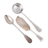 THREE SILVER SERVING ITEMS