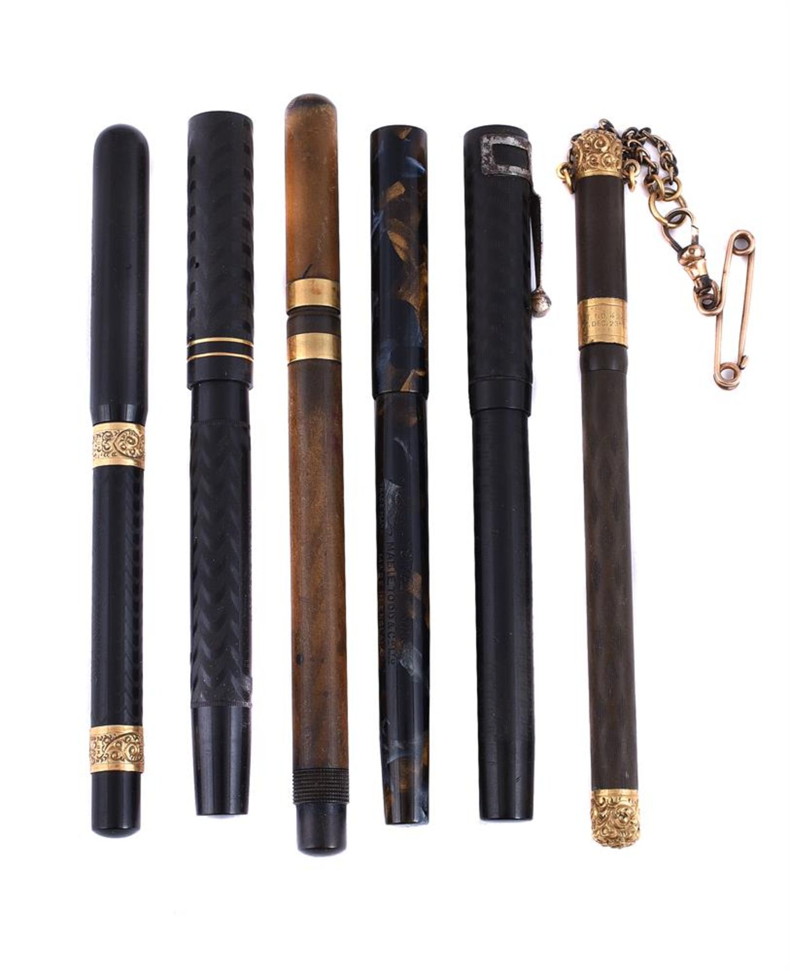 SIX EARLY 20TH CENTURY FOUNTAIN PENS