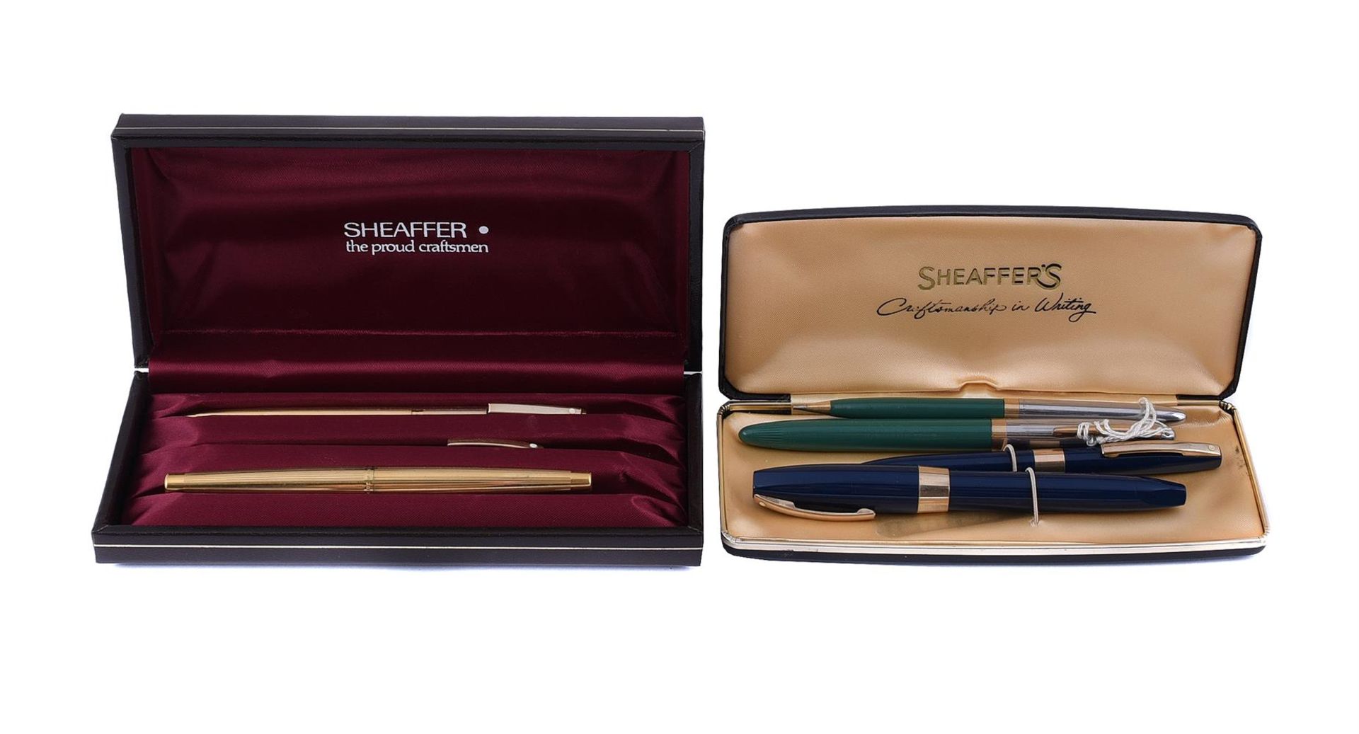 SHEAFFER, SNORKEL, TWO PEN AND PENCIL SETS