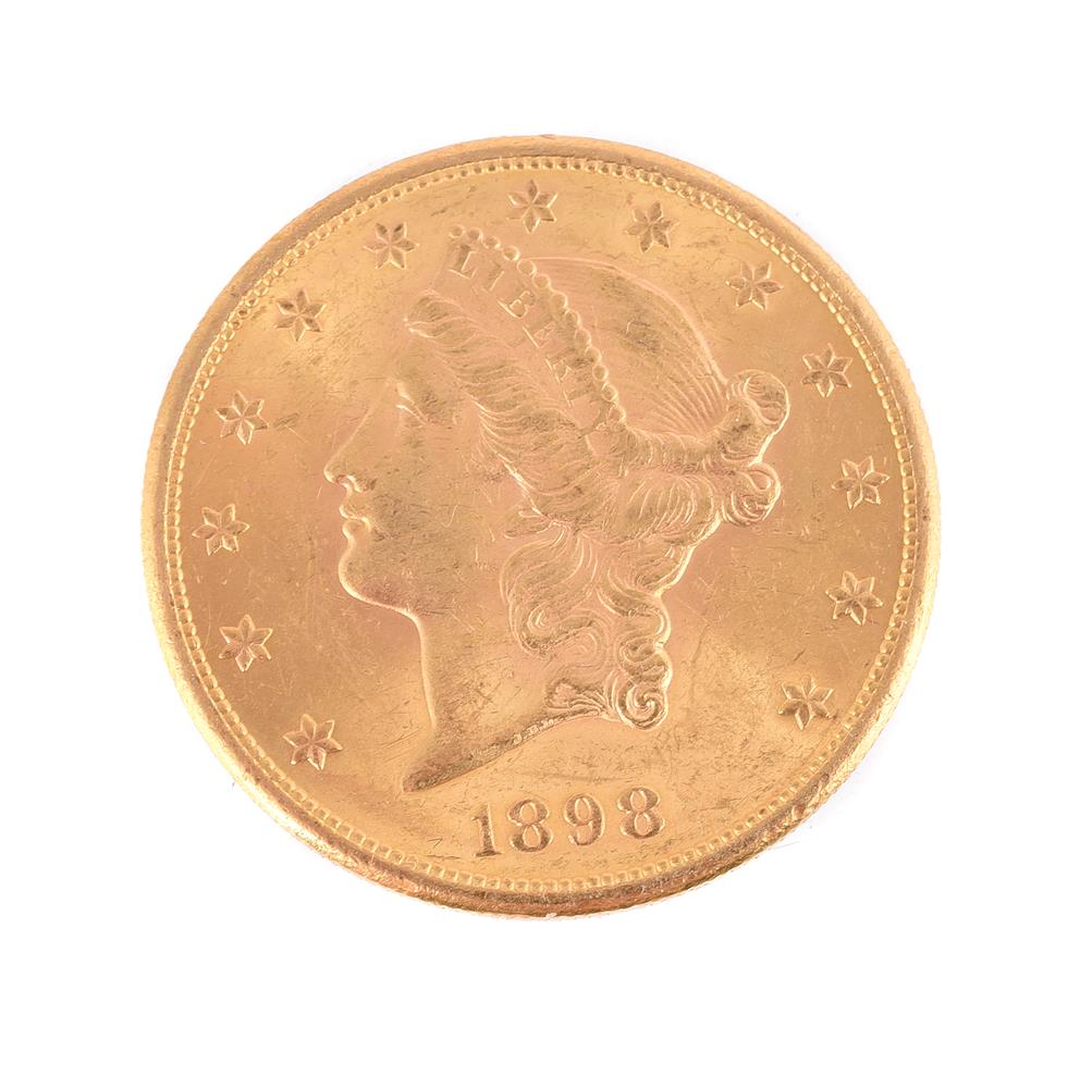 USA, GOLD DOUBLE-EAGLE 20-DOLLARS 1898 - Image 2 of 2