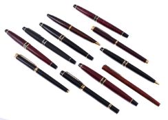 WATERMAN, A COLLECTION OF FOUNTAIN PENS, BALL POINT PENS AND ROLLER BALLS