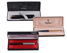 PARKER, A COLLECTION OF FOUR FOUNTAIN PENS
