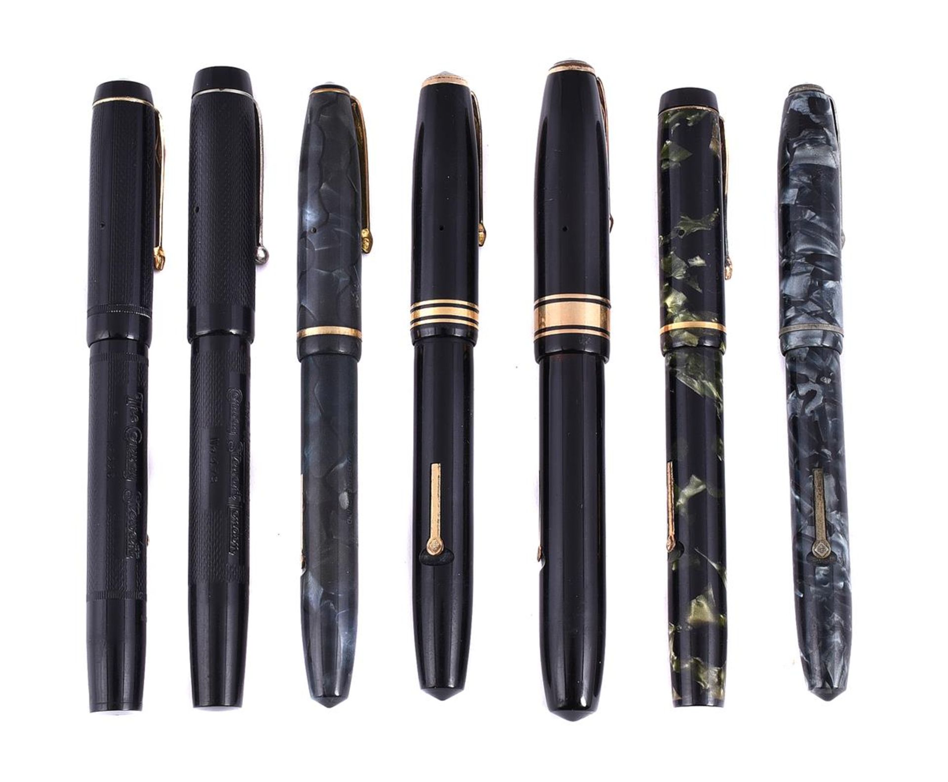 CONWAY STEWART, A COLLECTION OF SEVEN FOUNTAIN PENS