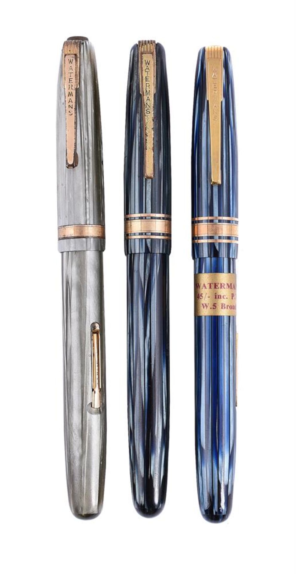 WATERMAN'S, THREE FOUNTAIN PENS