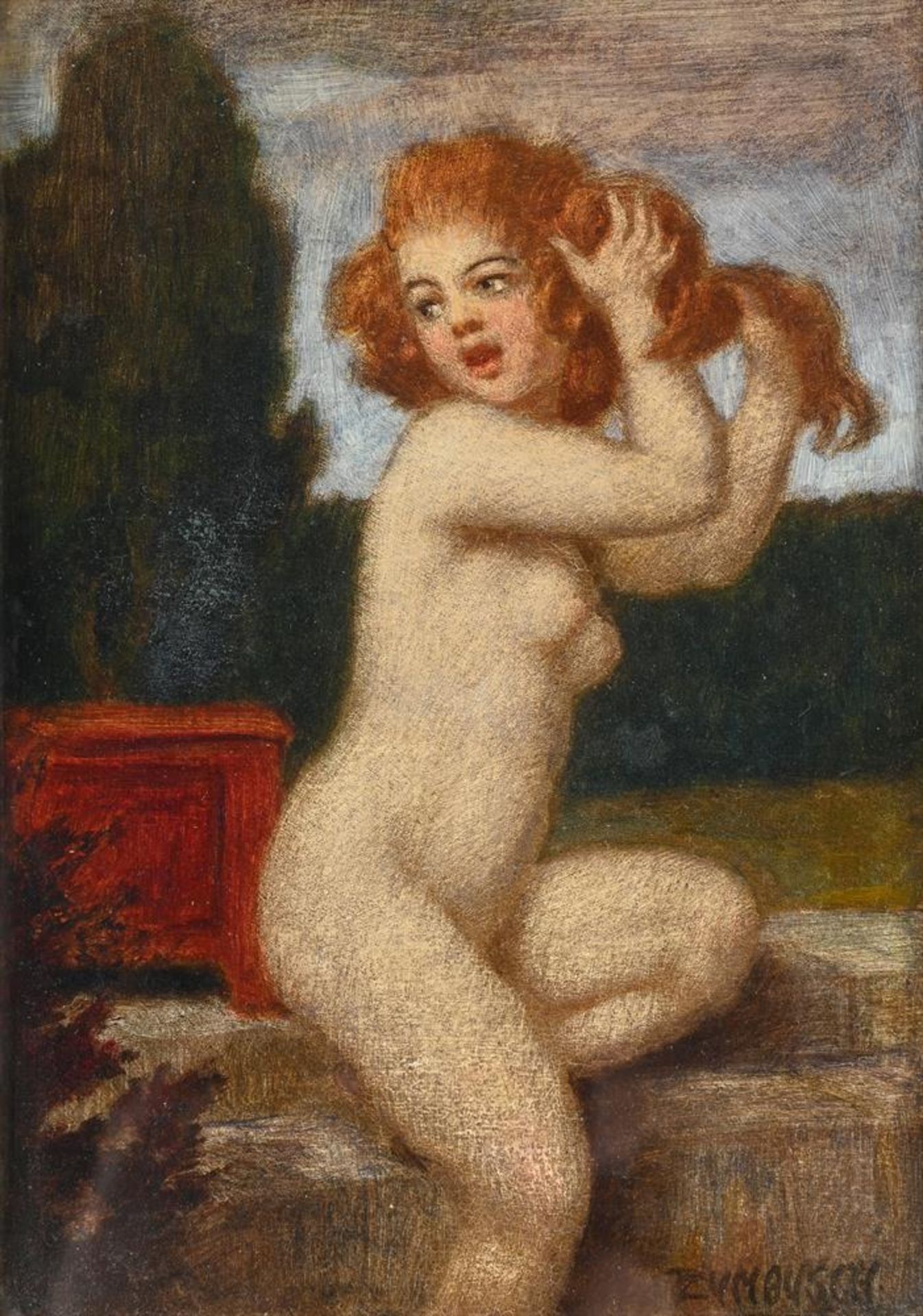 LUDWIG VON ZUMBUSCH (GERMAN 1861-1927), NUDE - Image 2 of 3