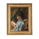 FRENCH SCHOOL (19TH CENTURY), GIRL SEATED READING A BOOK