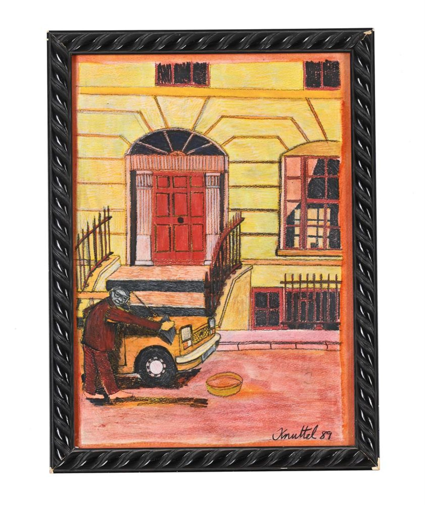 λ GRAHAM KNUTTEL (IRISH 1954-2023), CAR WASH OUTSIDE THE RED DOOR
