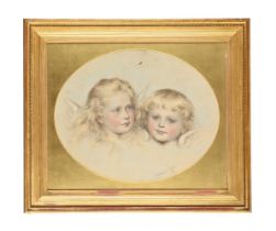 GEORGINA BECKETT KOBERWEIN-TERRELL (BRITISH 1853-1903), PORTRAIT OF TWO CHILDREN AS CHERUBS