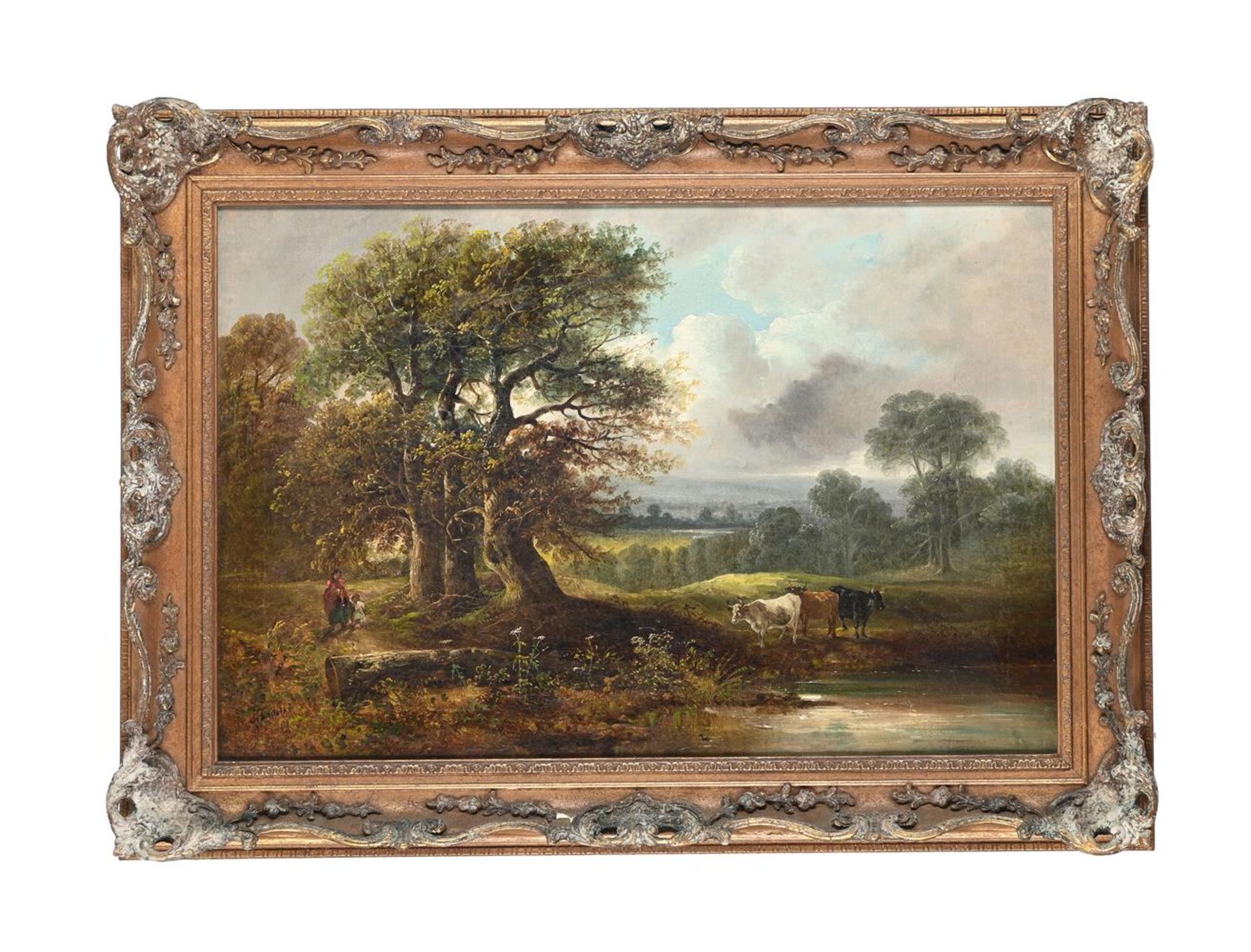 JOHN JOSEPH BARKER (BRITISH EXH. 1835-1866), A ROCKY ESTUARY AT SUNSET; A ROCKY INLET (2) - Image 3 of 5