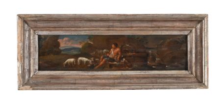 ITALIAN SCHOOL (18TH CENTURY), AN ARCADIAN SHEPHERD RESTING