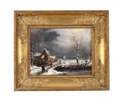 DUTCH SCHOOL (LATE 19TH CENTURY), VILLAGE IN WINTER'S SNOW