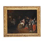 FOLLOWER OF JAN STEEN, INTERIOR SCENE WITH FIGURES