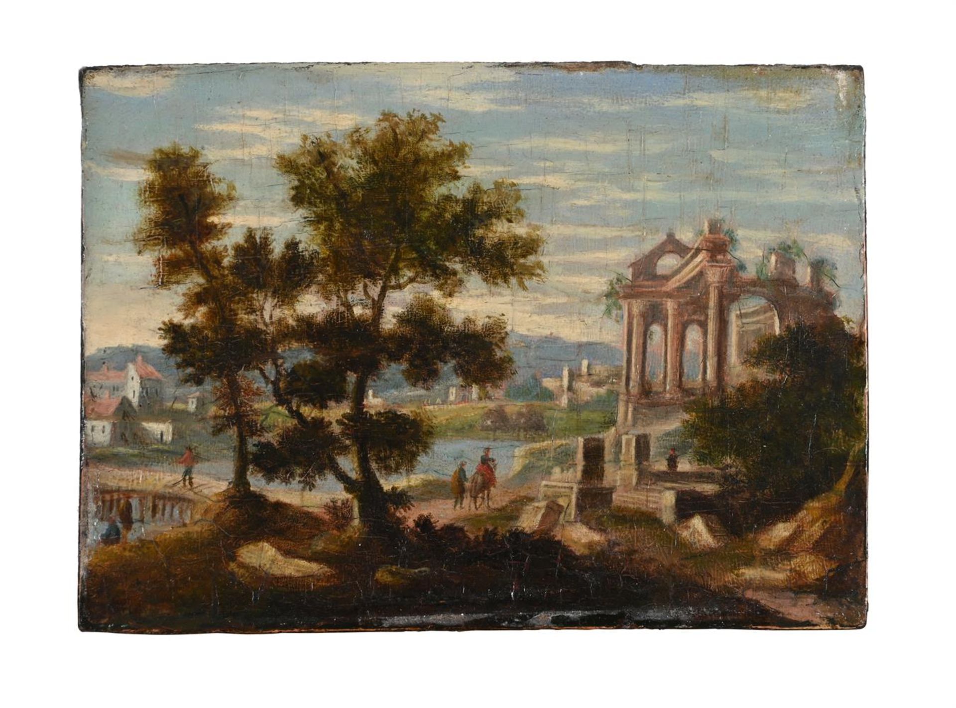 ROMAN SCHOOL (18TH CENTURY), LANDSCAPE WITH RUINS