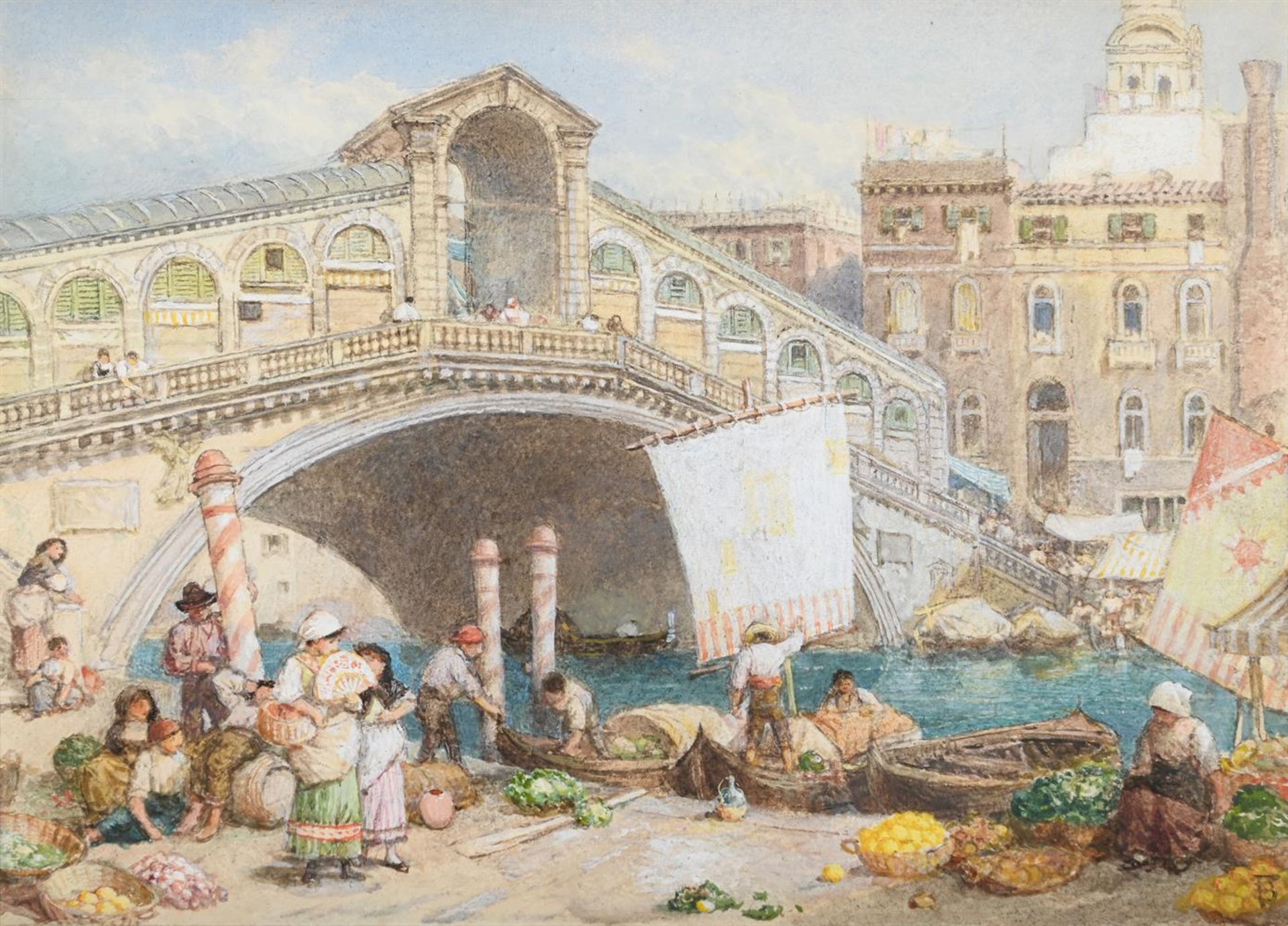 MYLES BIRKET FOSTER (BRITISH 1825-1899), THE RIALTO BRIDGE