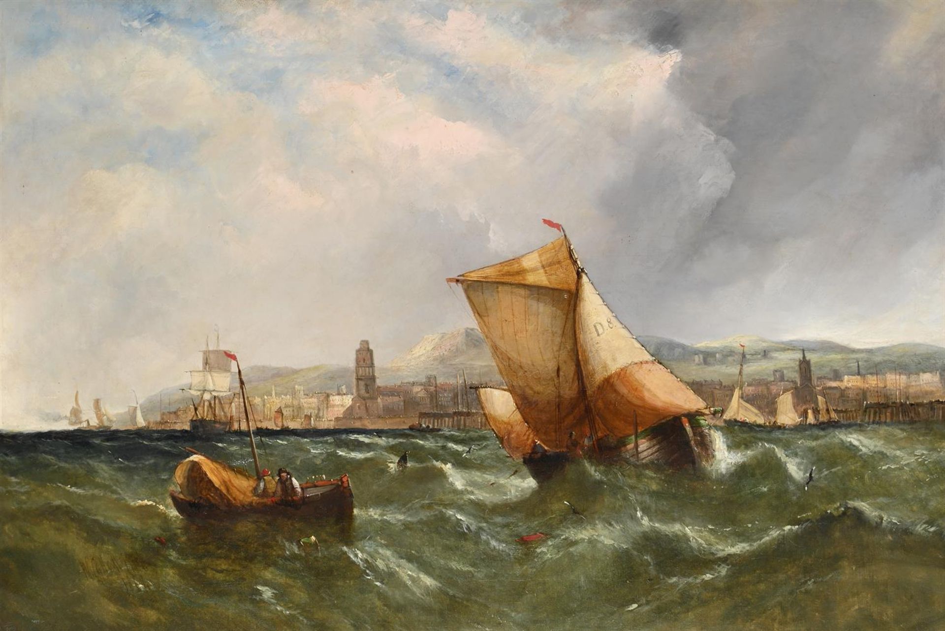 WILLIAM CALCOTT KNELL (BRITISH 1830-1880), DUNDEE LOOKING FROM THE SEA