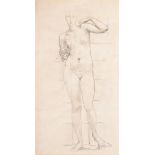 EDWARD COLEY BURNE-JONES (BRITISH 1833-1898), FEMALE NUDE (RECTO); STUDY OF WINGS (VERSO)