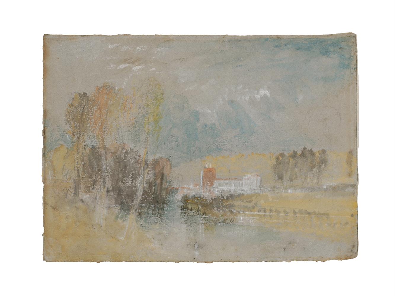 JOSEPH MALLORD WILLIAM TURNER, R.A. (BRITISH 1775-1851), RIVER LANDSCAPE IN FRANCE - Bild 2 aus 4