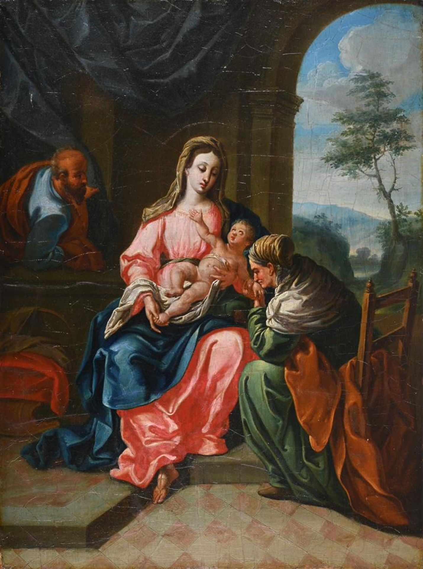 FOLLOWER OF CARLO MARATTA, THE HOLY FAMILY AND SAINT ANNE