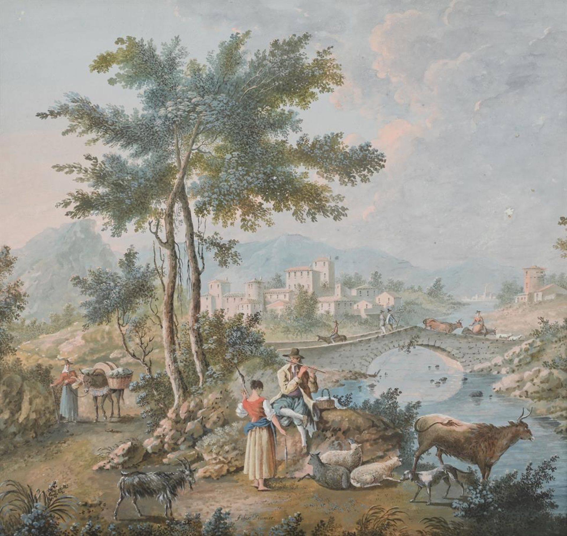 ZACHARIE FELIX DOUMET (FRENCH 1761-1818), TWO VIEWS OF THE ENVIRONS D'ASCALDAS - Bild 3 aus 6