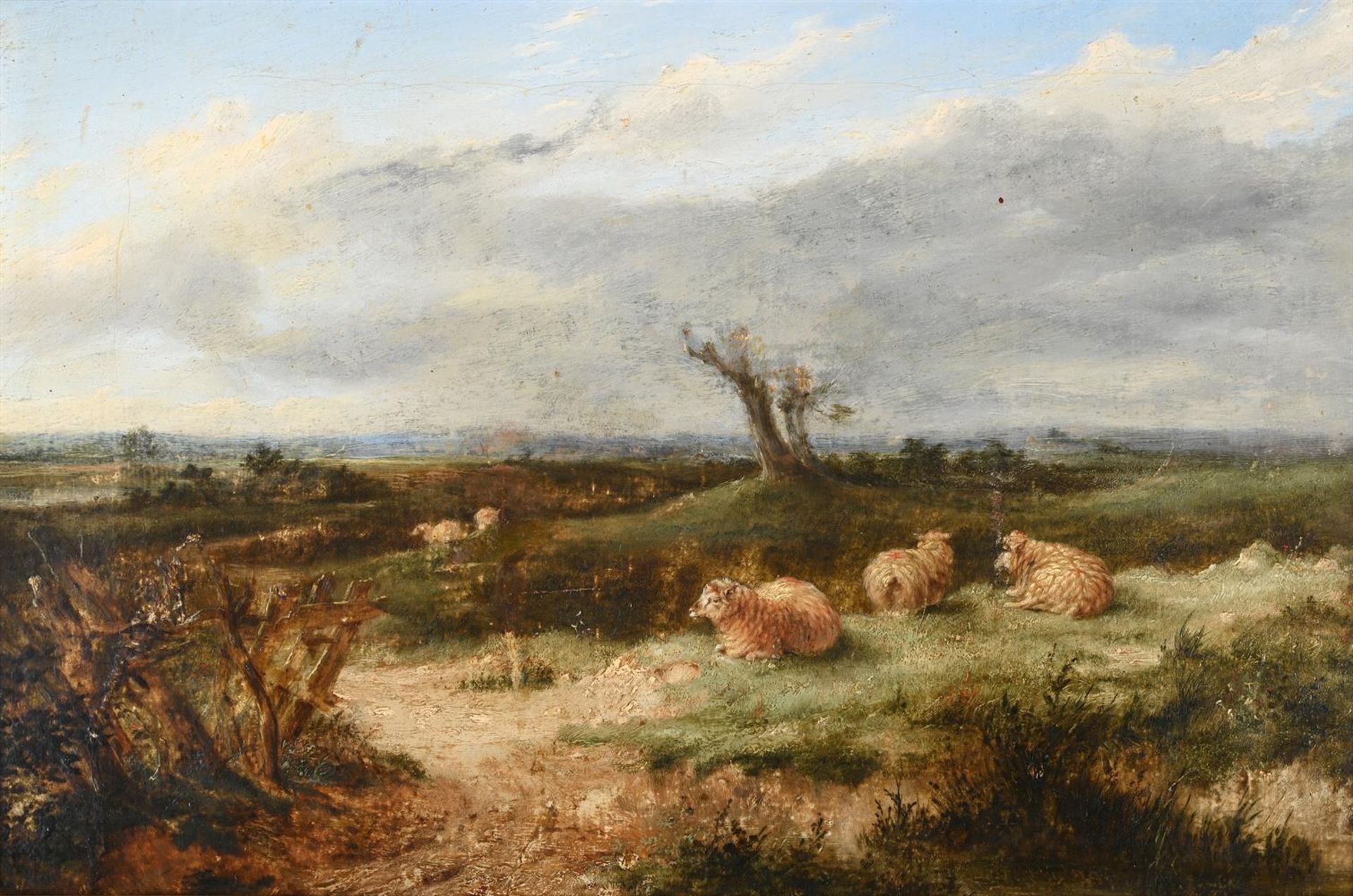 FOLLOWER OF THOMAS SIDNEY COOPER (BRITISH 1803-1902), SHEEP ON A HEATH