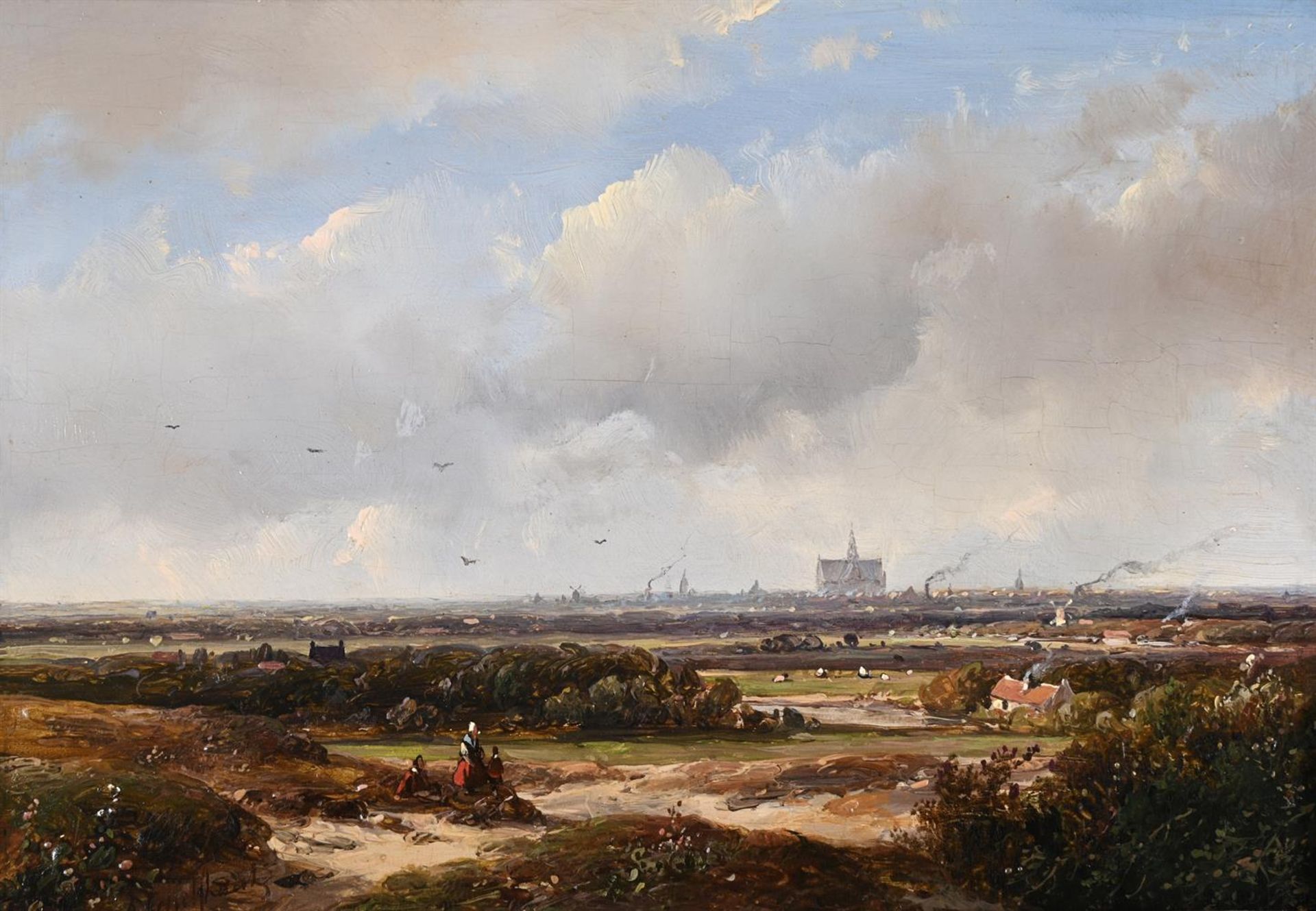 ANDREAS SCHELFHOUT (DUTCH 1787-1870), A DISTANT VIEW OF HAARLEM