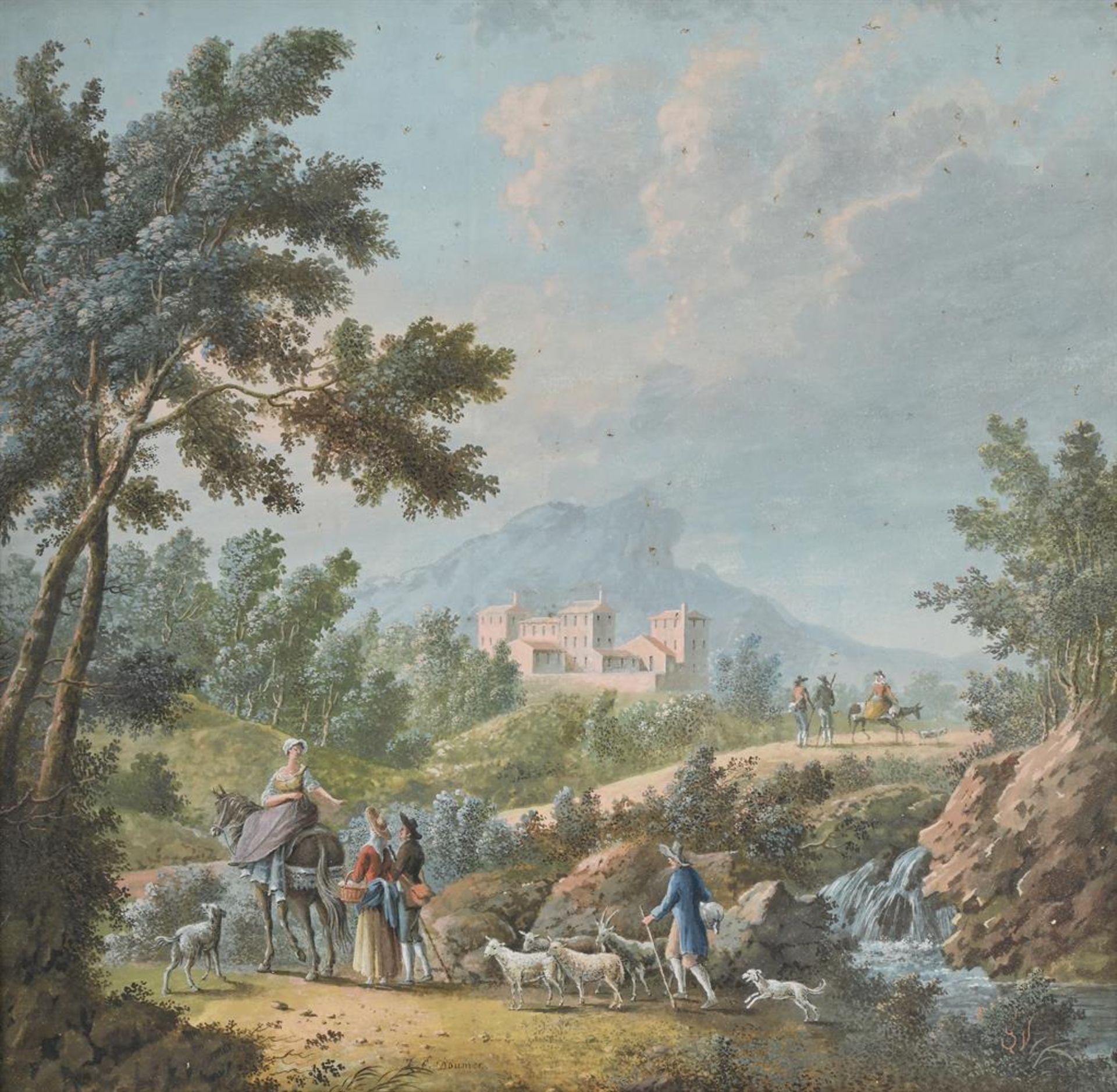 ZACHARIE FELIX DOUMET (FRENCH 1761-1818), TWO VIEWS OF THE ENVIRONS D'ASCALDAS - Bild 2 aus 6