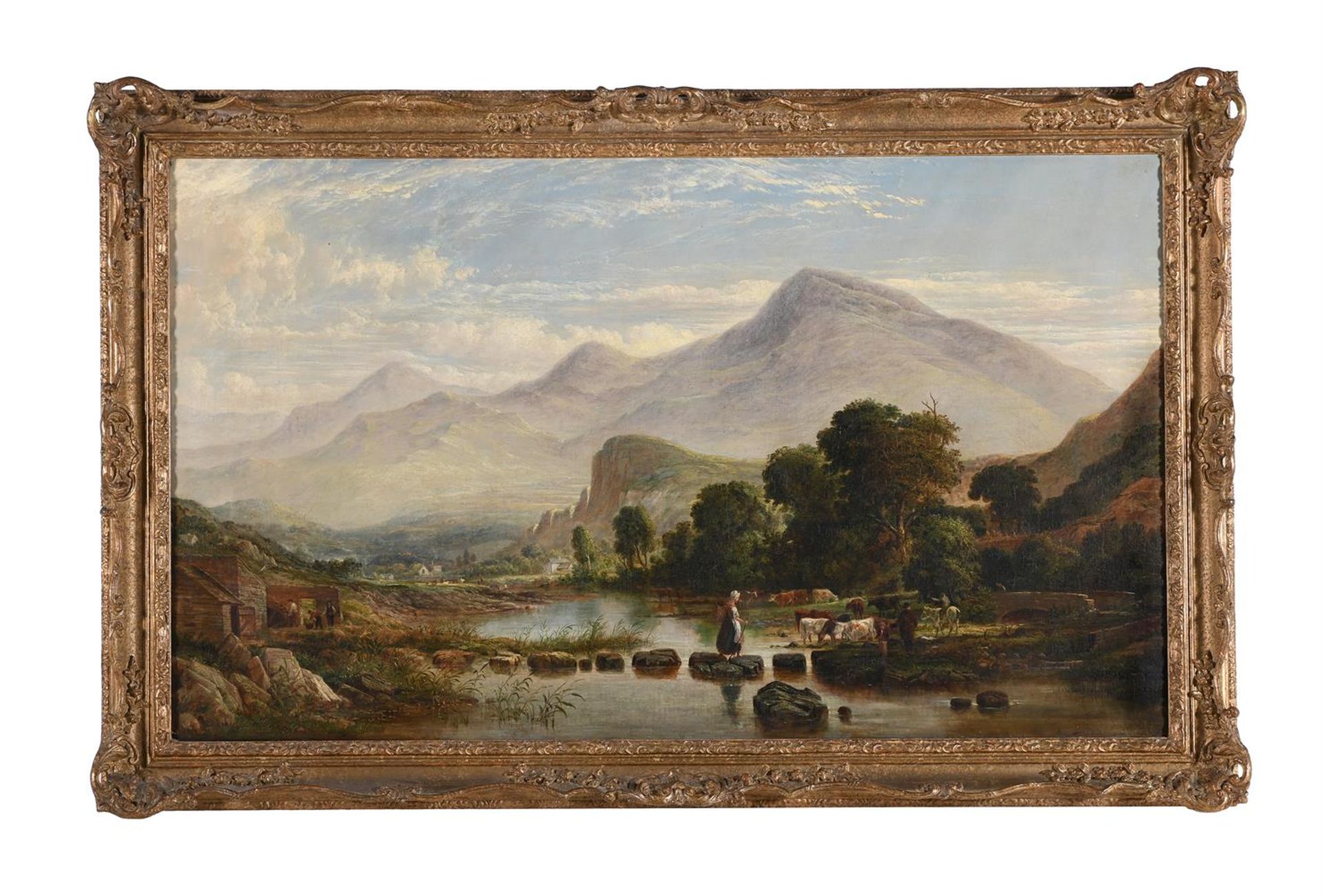 ATTRIBUTED TO ADAM BARLAND (BRITISH FL. 1843-1885), AN EXTENSIVE LANDSCAPE IN NORTH WALES - Image 2 of 3