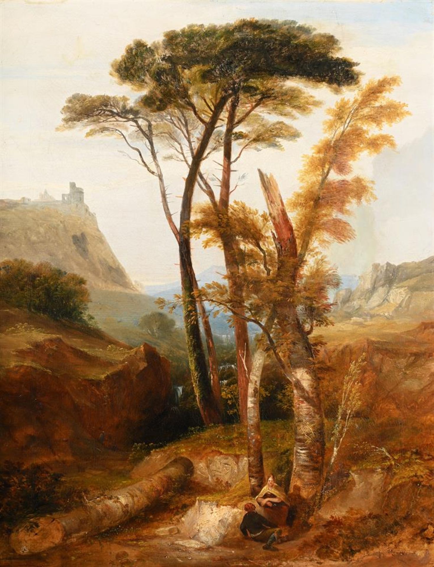 FOLLOWER OF JAN HACKAERT, TWO TRAVELLERS RESTING BENEATH A TREE