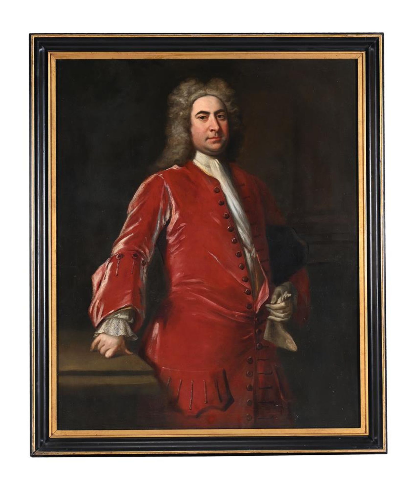 JONATHAN RICHARDSON (BRITISH 1667-1754), PORTRAIT OF A MAN IN A RED JACKET - Image 2 of 3