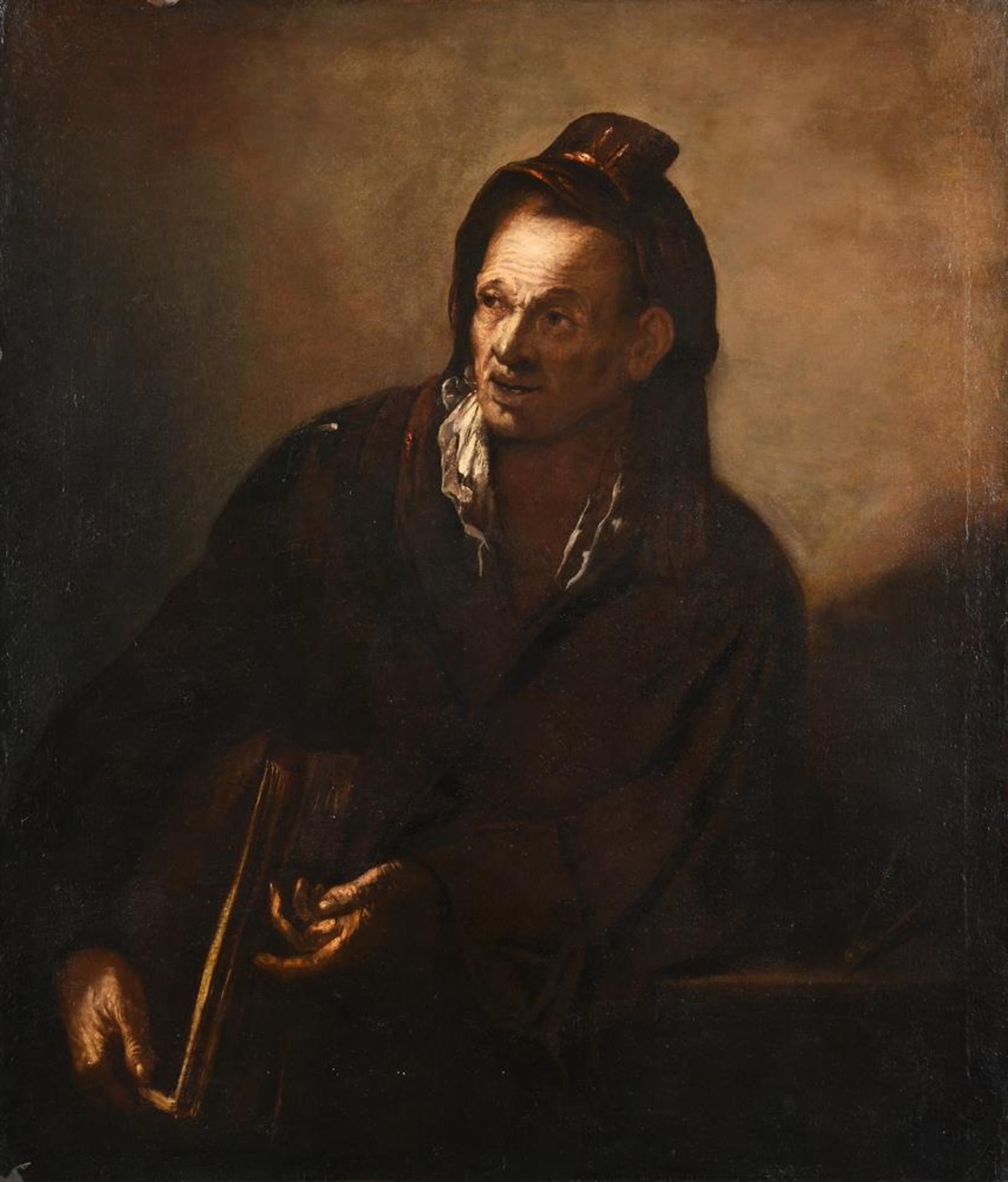 NEAPOLITAN SCHOOL (17TH CENTURY), PORTRAIT OF A PHILOSOPHER