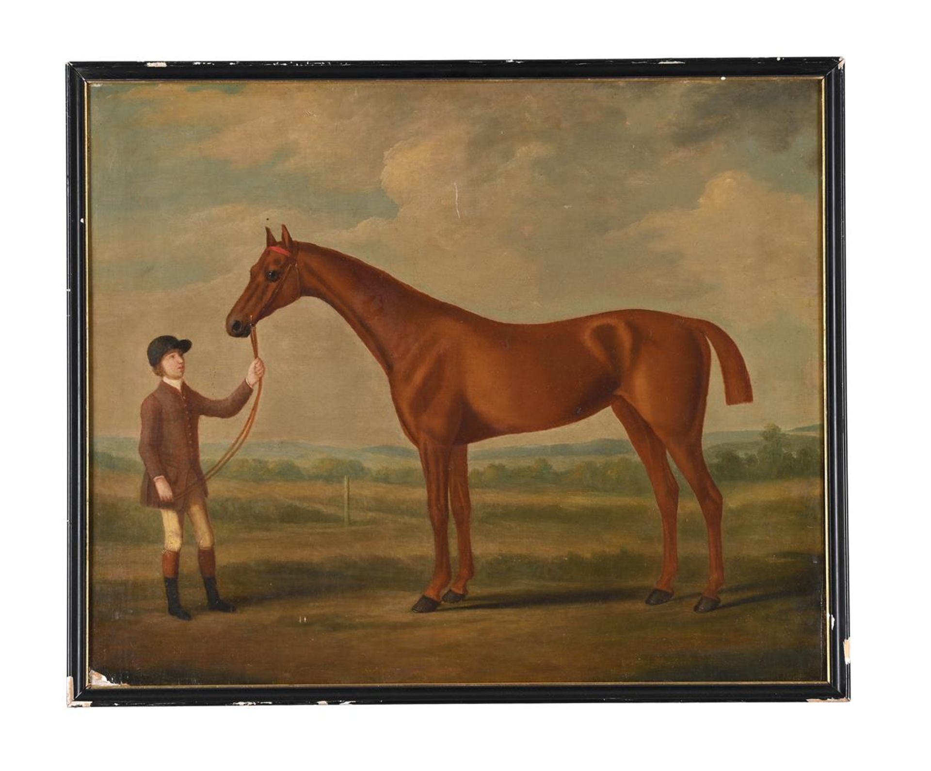 FRANCIS SARTORIUS (BRITISH 1734-1804), A CHESTNUT HORSE AND A GROOM - Image 2 of 3