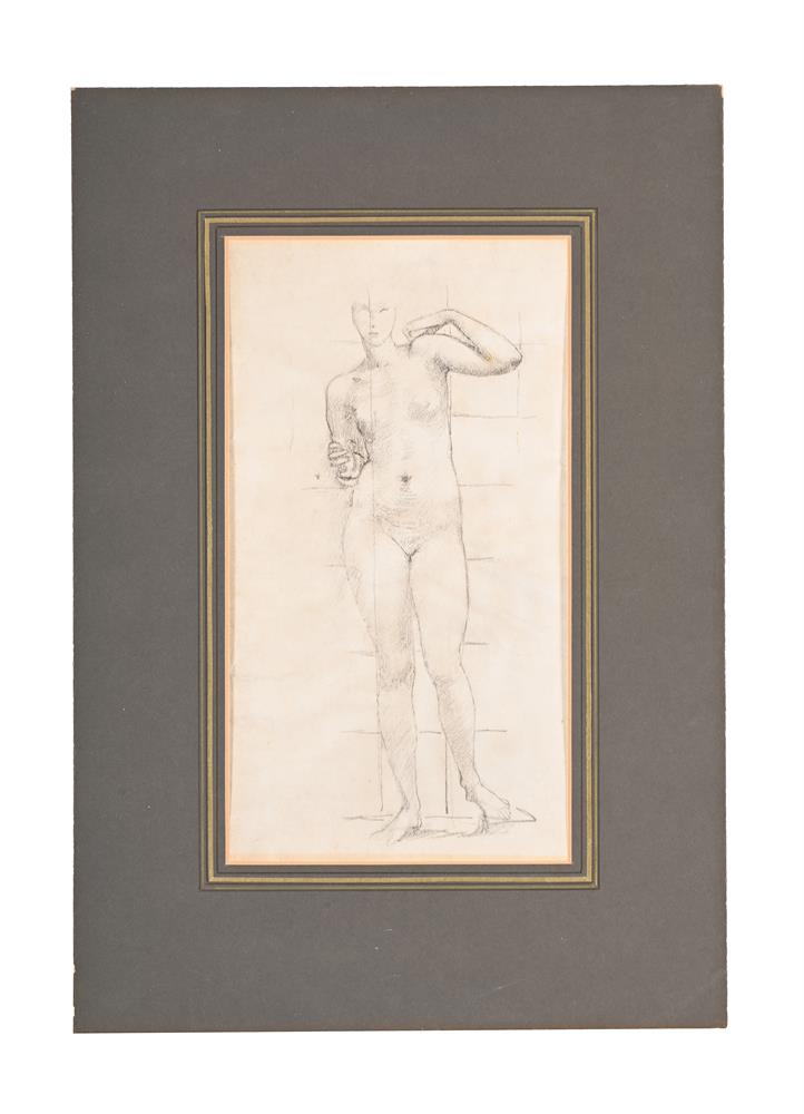 EDWARD COLEY BURNE-JONES (BRITISH 1833-1898), FEMALE NUDE (RECTO); STUDY OF WINGS (VERSO) - Image 3 of 4