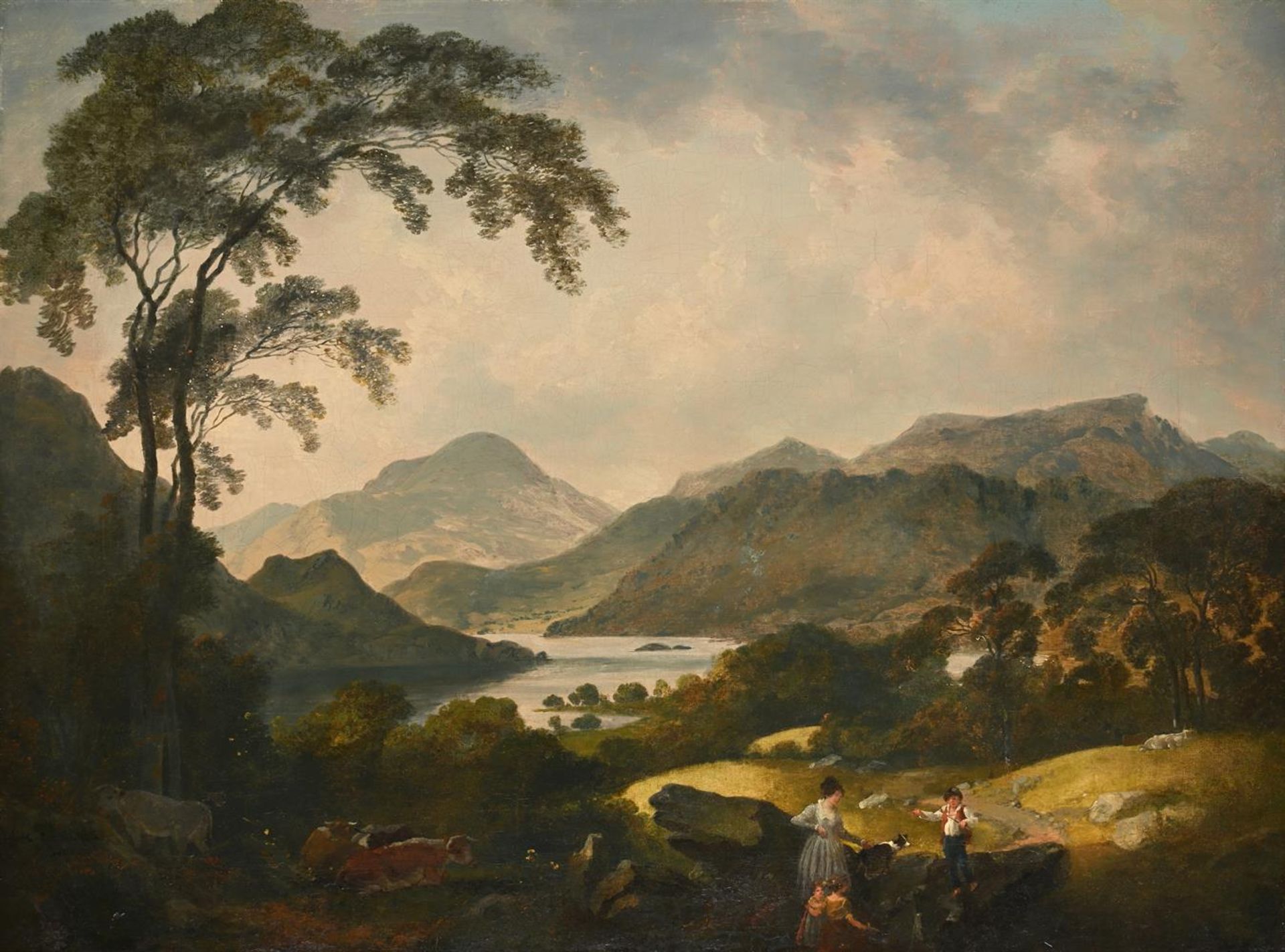 JULIUS CAESAR IBBETSON (BRITISH 1759-1817), ULLSWATER FROM GOWBARROW PARK