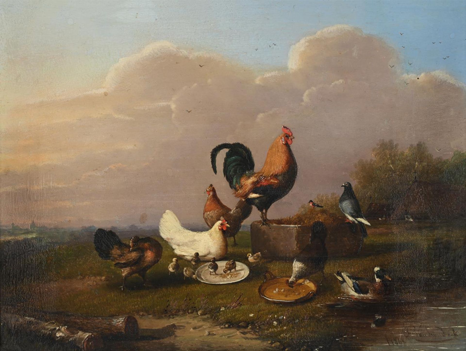 FRANS VAN SEVERDONCK (BELGIAN 1809-1889), FEEDING TIME (2) - Image 3 of 7