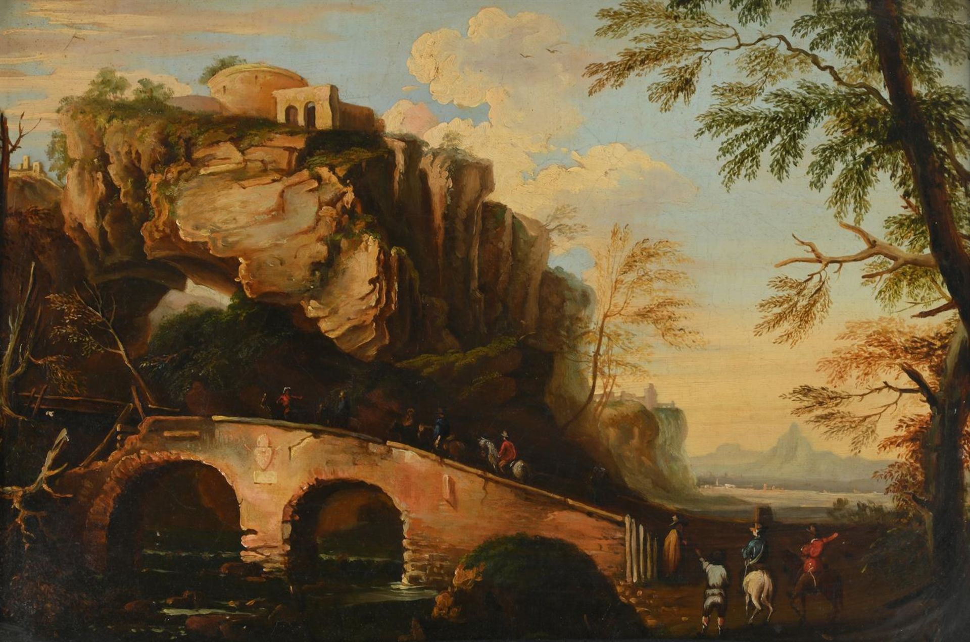 AFTER SALVATOR ROSA, A PAIR OF ITALIANATE LANDSCAPES - Image 2 of 7