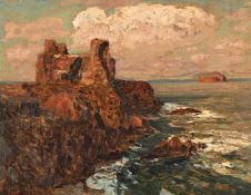 EUGEN FELIX PROSPER BRACHT (SWISS 1842-1923), TANTALLON CASTLE IN SCOTLAND
